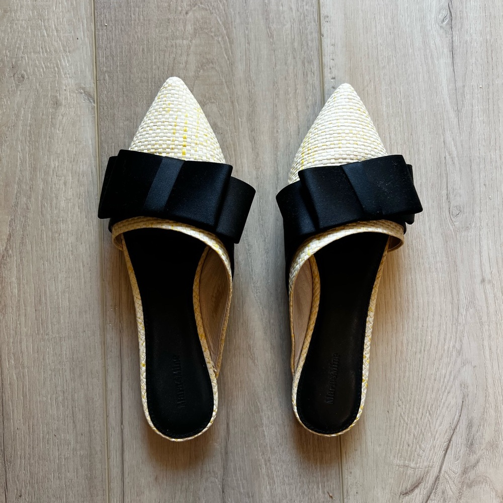 Mara&Mine Elegant‎ Black and Cream Women's Mules